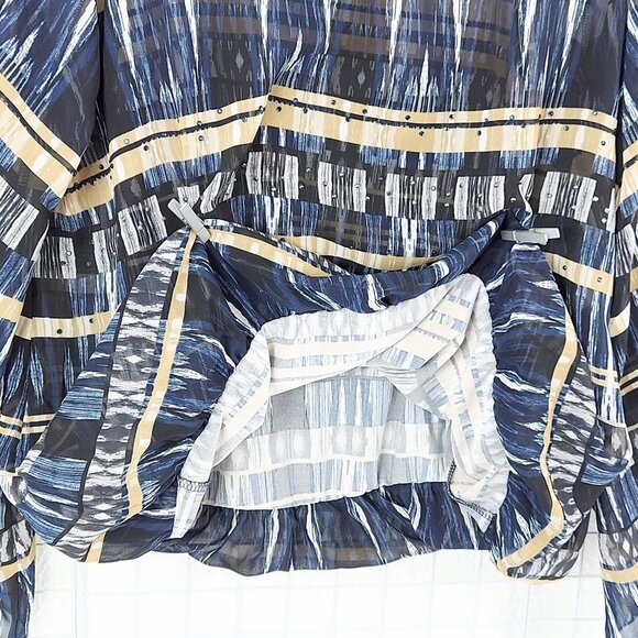 Alfani Angel Wing Sleeve Embellished Sheer Graphic Pullover Top - Picture 7 of 8